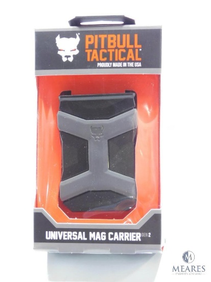 NEW Pitbull Tactical Universal Mag Carrier Gen 2, Black with Gray Band