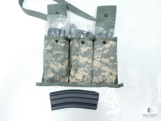 Five Steel AR-15 Magazines with Pouch