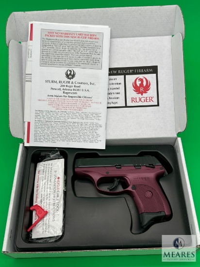 NEW in the Box! Ruger EC9s Semi-automatic Handgun with Exclusive Burgundy Frame