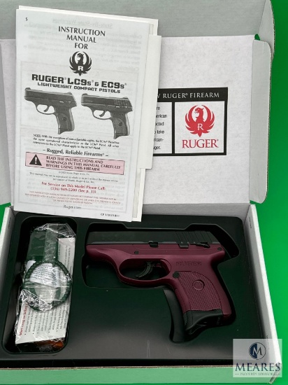 NEW in the Box! Ruger EC9s Semi-automatic Handgun with Exclusive Burgundy Frame