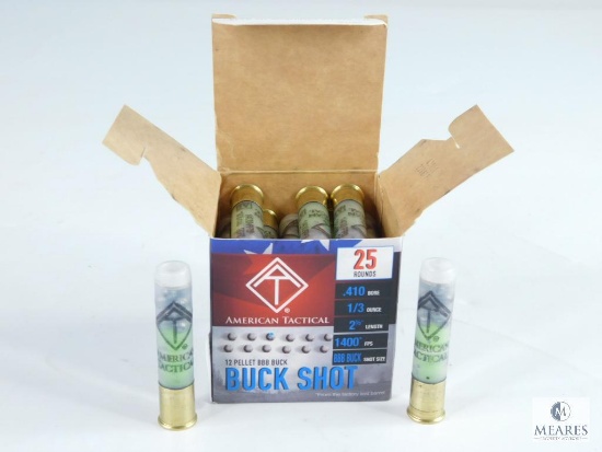 25 Rounds ATI .410 Shotgun Shells, BBB Buck Shot