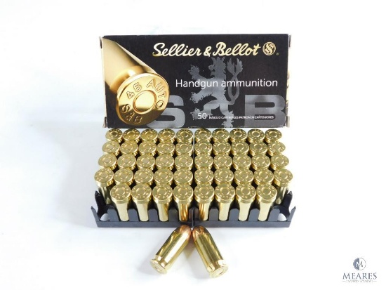 50 Rounds Sellier & Bellot .45 ACP 230 Grain