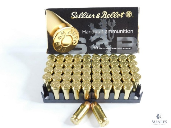 50 Rounds Sellier & Bellot .45 ACP 230 Grain