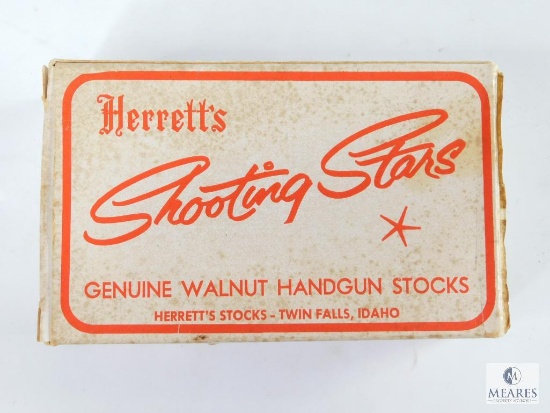 New Old Stock - Herrett's Shooting Star Checkered Walnut Grips fits Colt Revolver (Vintage Boxes)