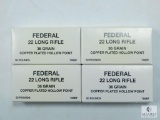 200 Rounds Federal .22 Long Rifle 36 Grain Copper Plated Hollow Point
