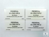200 Rounds Federal .22 Long Rifle 36 Grain Copper Plated Hollow Point