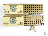 100 Rounds Patriot 2A Sports, LLC 9mm Luger, 8g/124g
