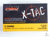 20 Rounds PMC X-Tac 5.56mm FMJ-BT, 55 Grain
