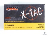 20 Rounds PMC X-Tac 5.56mm FMJ-BT, 55 Grain