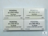 200 Rounds Federal .22 Long Rifle 36 Grain Copper Plated Hollow Point