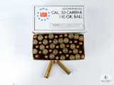50 Rounds Cal. 30 Carbine 110 Gr. Ball