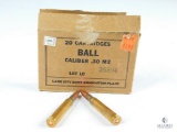 Box of 20 .30 M2 Ball Cartridges