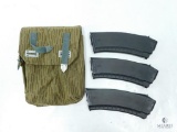 Military Magazine Pouch with Three AK-74 Magazines