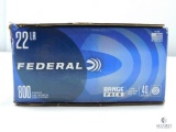 800 Rounds Federal .22 Long Rifle Ammo. 40 Grain LRN 1200 FPS