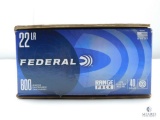800 Rounds Federal .22 Long Rifle Ammo. 40 Grain LRN 1200 FPS