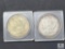 Group of Two 1921-P Morgan Silver Dollars