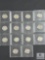 Sheet of 14 Mixed Date and Mint Mercury Dimes - Lower Grades