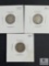 Barber Dimes: 1907 and (2) 1912