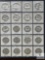 Sheet of 20 Walking Liberty Half Dollars from the 1930s and 1940s