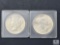 Two 1923 Peace Dollars