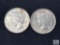 Two 1923 Peace Dollars