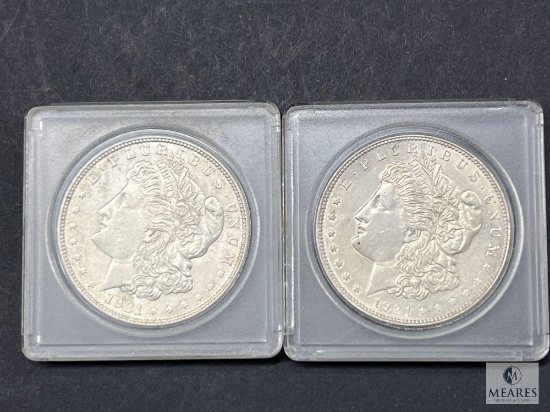 Group of Two 1921-P Morgan Silver Dollars