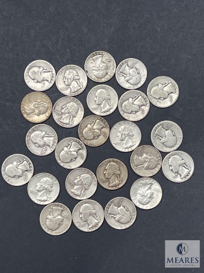 Group of (24) Mixed Date and Mint Silver Washington Quarters