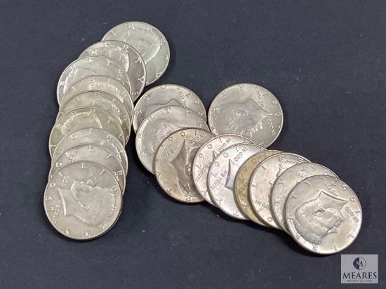 19 Mixed Date 40% Silver Kennedy Half Dollars