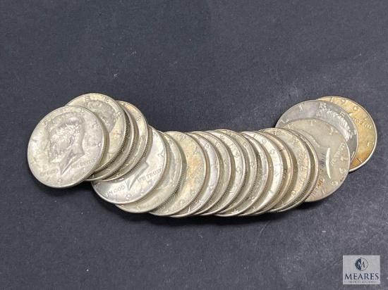 19 Mixed Date 40% Silver Kennedy Half Dollars