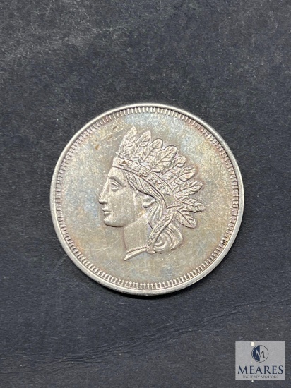 One Troy Ounce .999 Fine Silver Indian Head Round
