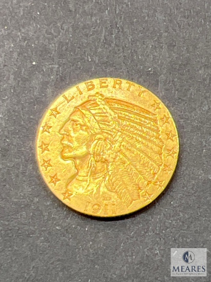 1911 US Indian Head $5 Gold Piece
