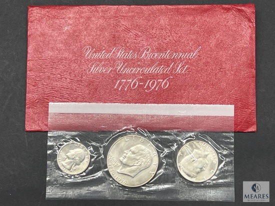 US Mint Three-coin Silver UNC Bicentennial Set