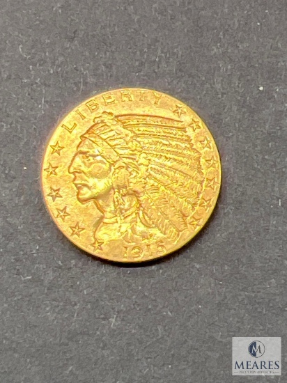 1915 US Indian Head $5 Gold Piece