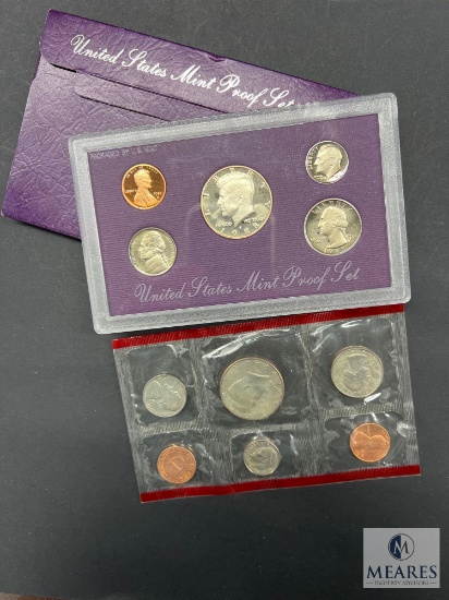1988 US Mint Proof Coin Set with 1988 UNC Coins