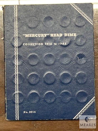 Incomplete Mercury Head Dime Collector Book - Missing 1916-D