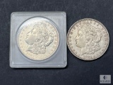 Group of Two 1921-P Morgan Silver Dollars