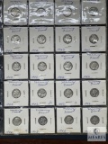 Sheet of 20 Mixed Date and Mint Mercury Dimes - Lower Grades