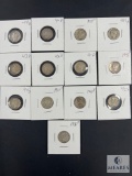 Mixed Lot of 13 Mercury Dimes
