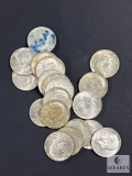 19 Mixed Date 40% Silver Kennedy Half Dollars