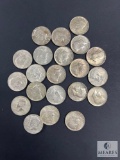 21 Mixed Date 40% Silver Kennedy Half Dollars