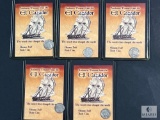 (5) FIN El Cazador Half Reale Coins - Gr 4