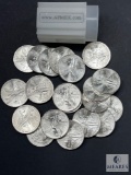 Roll of 20: 1984 Mexican Libertad 1 oz Silver Coins - .999 Fine Silver