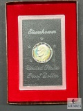 Rainbow Toned US Mint Proof 1974 Eisenhower Silver Dollar in Mint Packaging