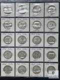 Sheet of 20 Silver Half Dollars - Walking Liberty and Franklin