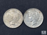 Two 1922 Peace Dollars