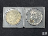 Two 1922 Peace Dollars