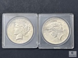 Two 1923 Peace Dollars