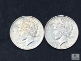 Two 1923 Peace Dollars