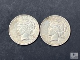 Two 1923 Peace Dollars