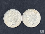 Two 1923 Peace Dollars